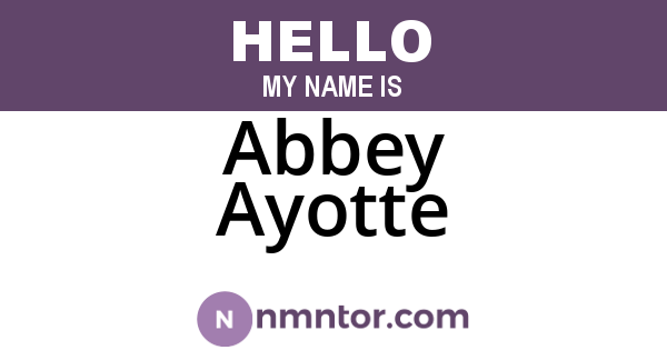 Abbey Ayotte