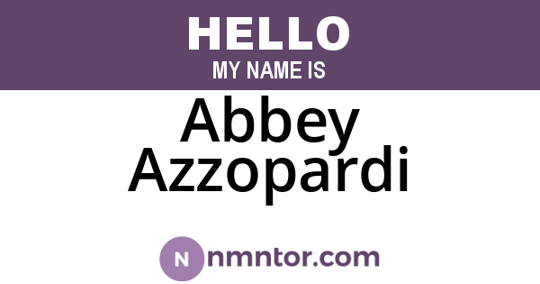 Abbey Azzopardi