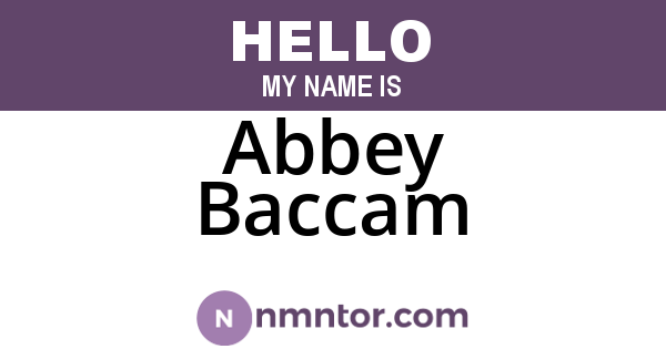 Abbey Baccam