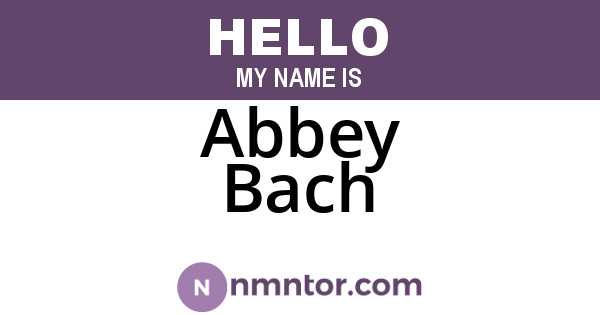 Abbey Bach