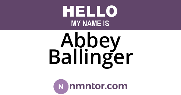 Abbey Ballinger