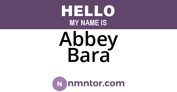 Abbey Bara