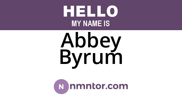 Abbey Byrum