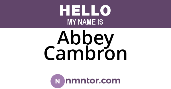 Abbey Cambron