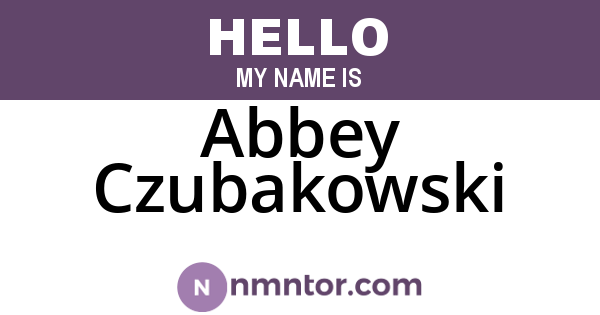 Abbey Czubakowski