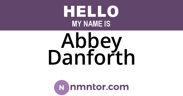 Abbey Danforth