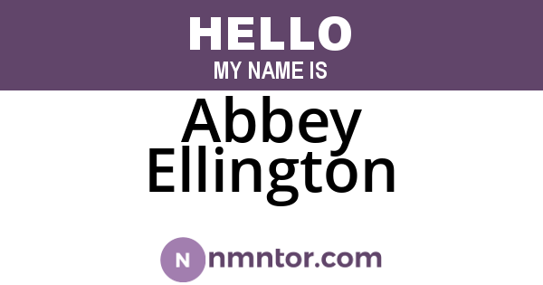 Abbey Ellington