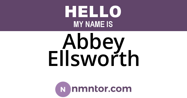 Abbey Ellsworth