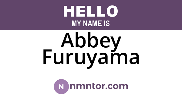 Abbey Furuyama