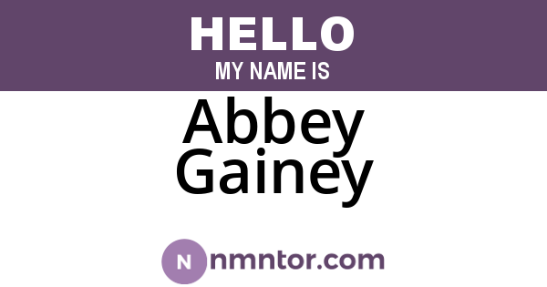 Abbey Gainey
