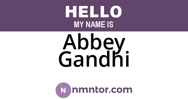 Abbey Gandhi