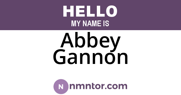 Abbey Gannon