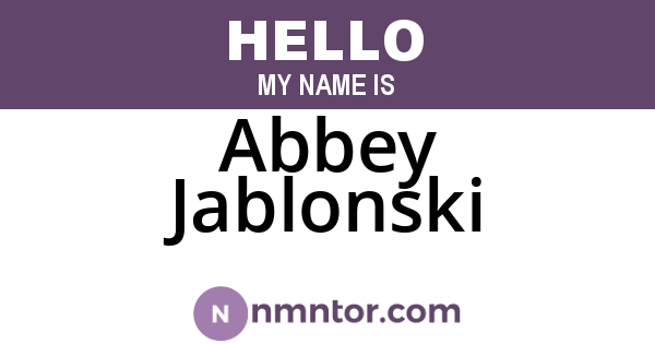 Abbey Jablonski