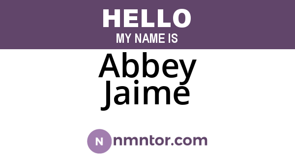 Abbey Jaime