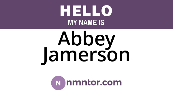 Abbey Jamerson