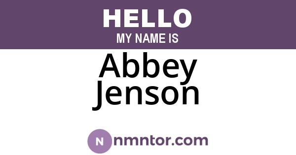 Abbey Jenson