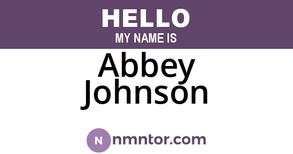 Abbey Johnson