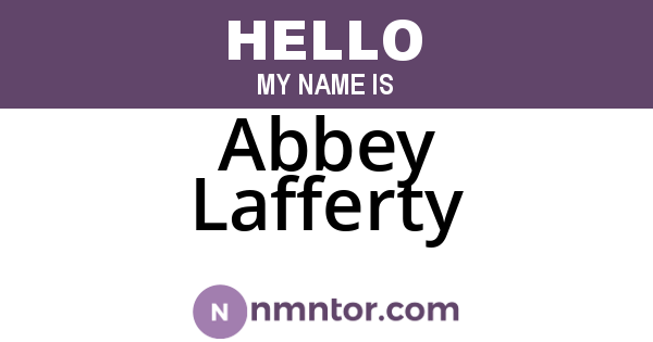Abbey Lafferty