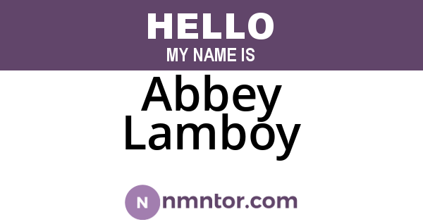 Abbey Lamboy