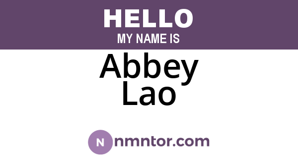 Abbey Lao