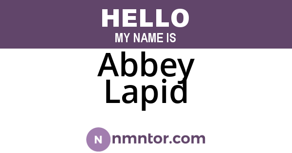 Abbey Lapid