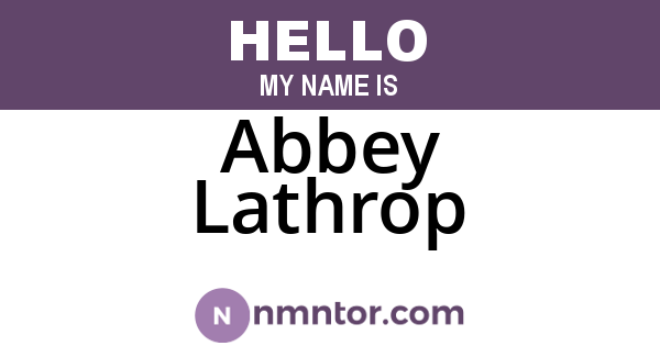 Abbey Lathrop