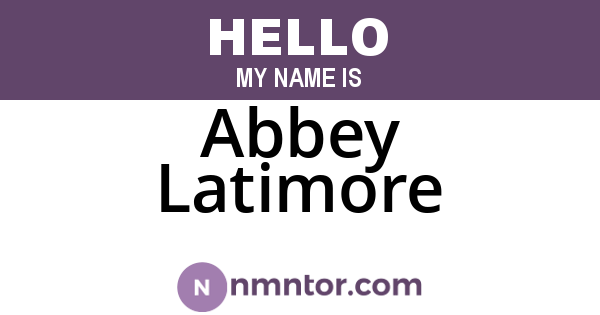 Abbey Latimore
