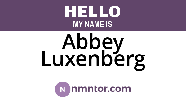 Abbey Luxenberg