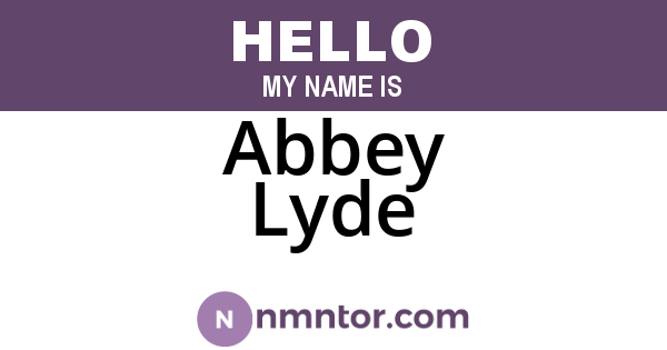 Abbey Lyde