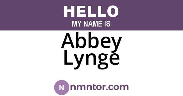 Abbey Lynge