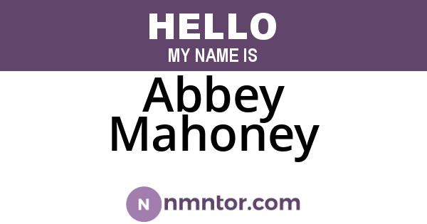 Abbey Mahoney