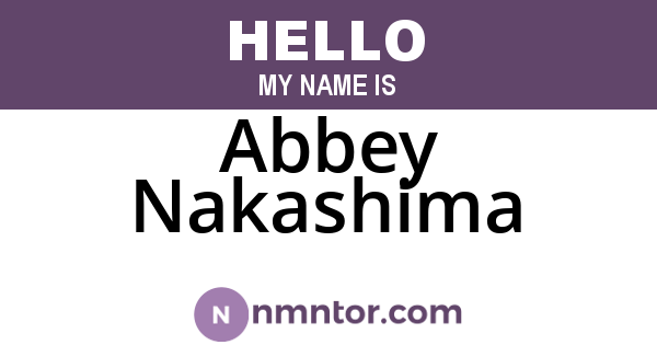 Abbey Nakashima