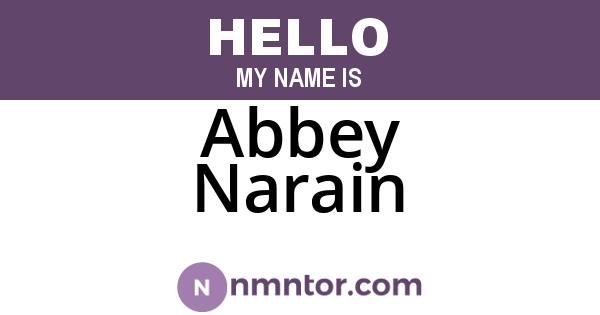 Abbey Narain