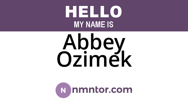 Abbey Ozimek