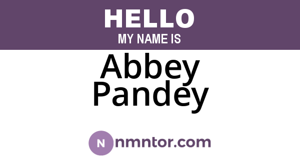 Abbey Pandey