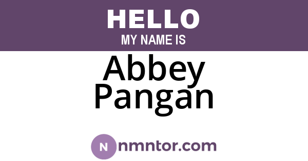 Abbey Pangan