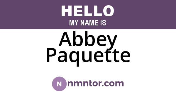 Abbey Paquette