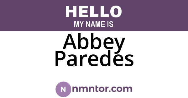 Abbey Paredes
