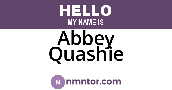 Abbey Quashie