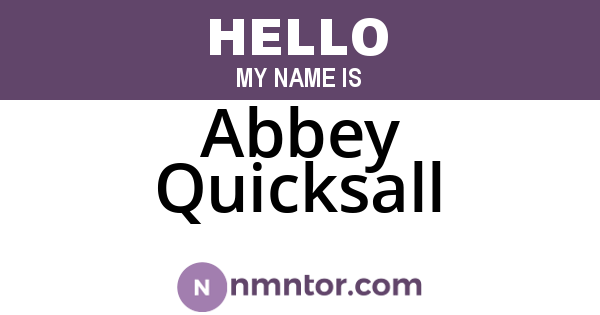 Abbey Quicksall