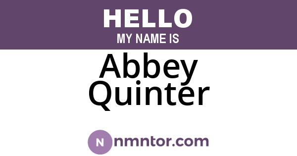 Abbey Quinter