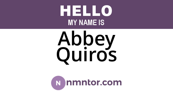 Abbey Quiros