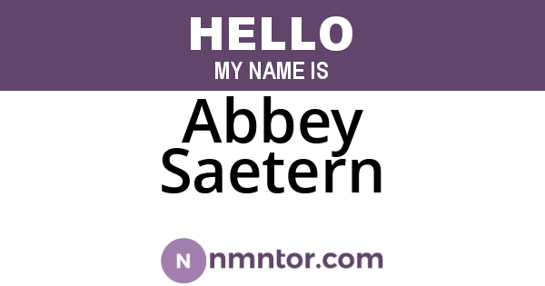Abbey Saetern