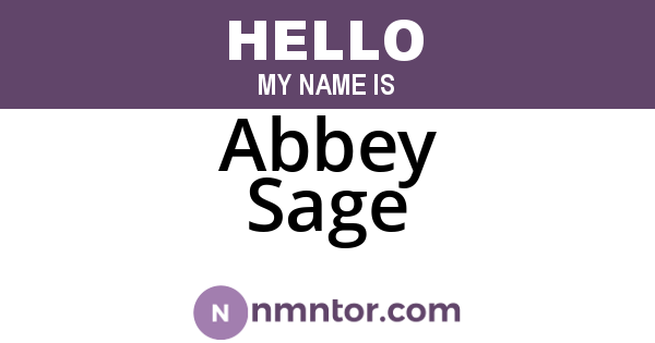 Abbey Sage