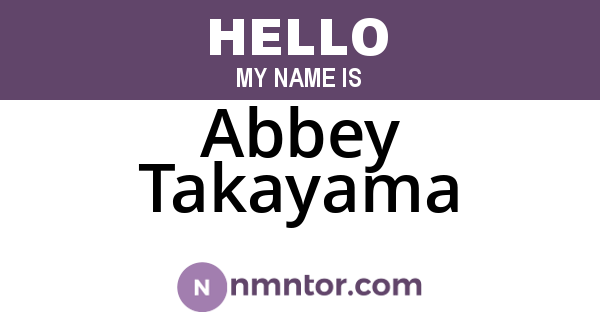Abbey Takayama