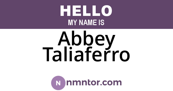 Abbey Taliaferro