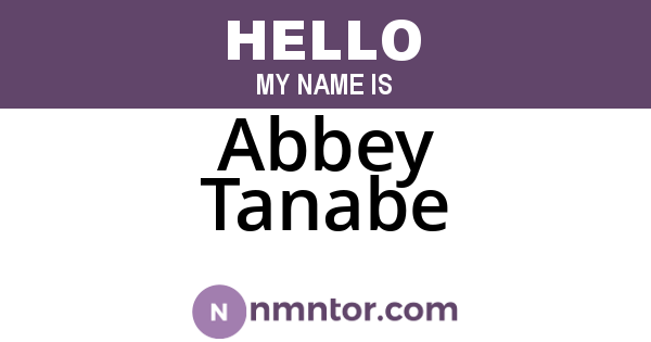 Abbey Tanabe