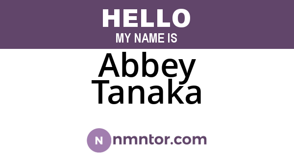 Abbey Tanaka