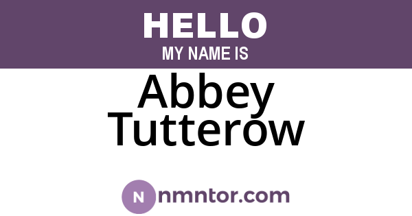 Abbey Tutterow