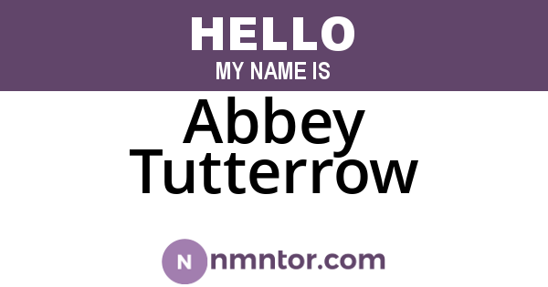 Abbey Tutterrow